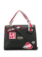 Love Moschino Logo Patch Tote Bag - Black