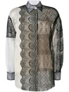 Victoria Beckham Lace Applique Shirt - Black