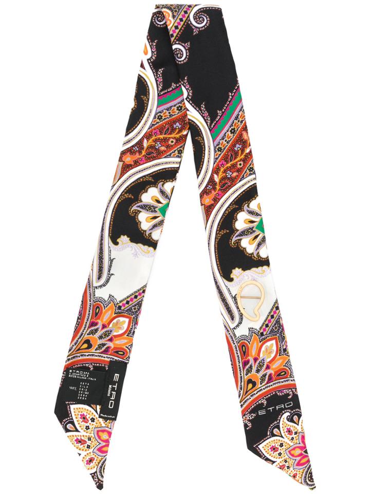 Etro Printed Skinny Scarf - Multicolour
