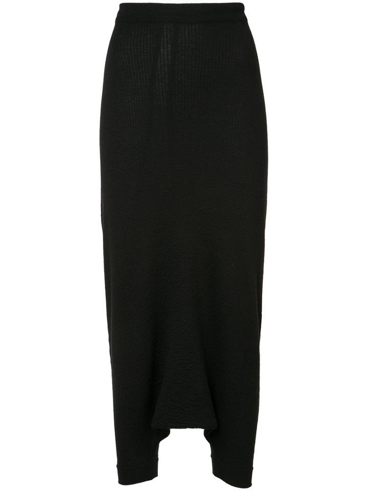 Forme D'expression - Knitted Trapeze Pants - Women - Virgin Wool - M, Black, Virgin Wool