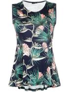 Tufi Duek Leaves Print Blouse - Blue