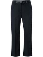 Alexander Wang Cropped Trousers, Women's, Size: 0, Black, Cotton/calf Leather