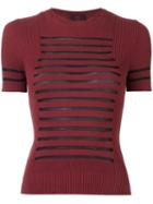 Jean Paul Gaultier Pre-owned 'sailor' Ribbed T-shirt - Red