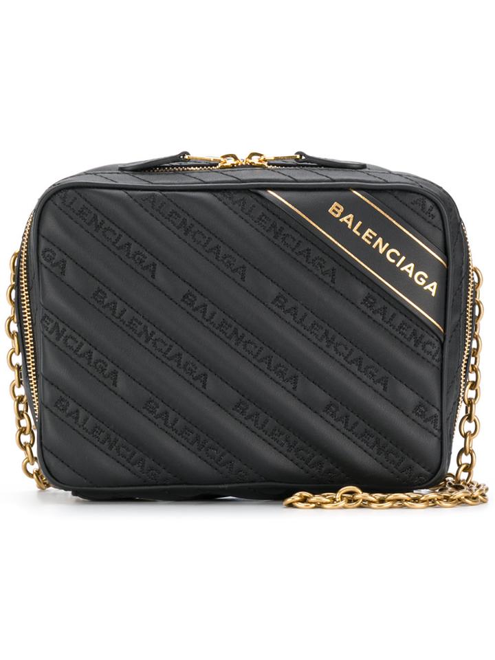 Balenciaga Blanket Shoulder Bag - Black