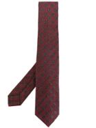 Barba Flower Spot Tie - Red