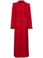 Michael Lo Sordo Wool Trench Coat - Red