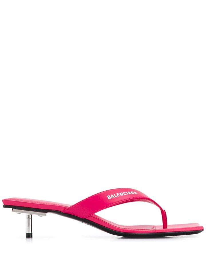 Balenciaga Structured Low-heel Sandals - Pink