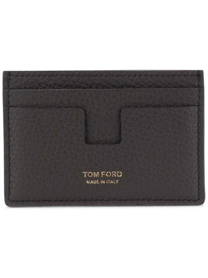 Tom Ford Pebbled Card Holder - Brown