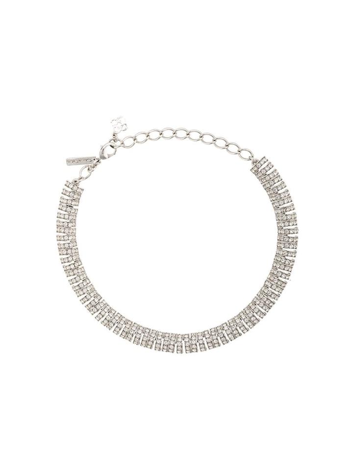 Oscar De La Renta Caterpillar Necklace - Silver