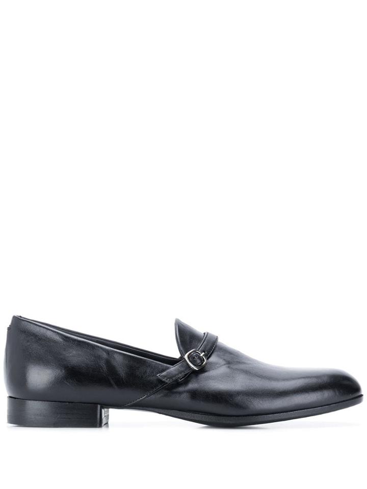 Pantanetti Buckle Detail Loafers - Black