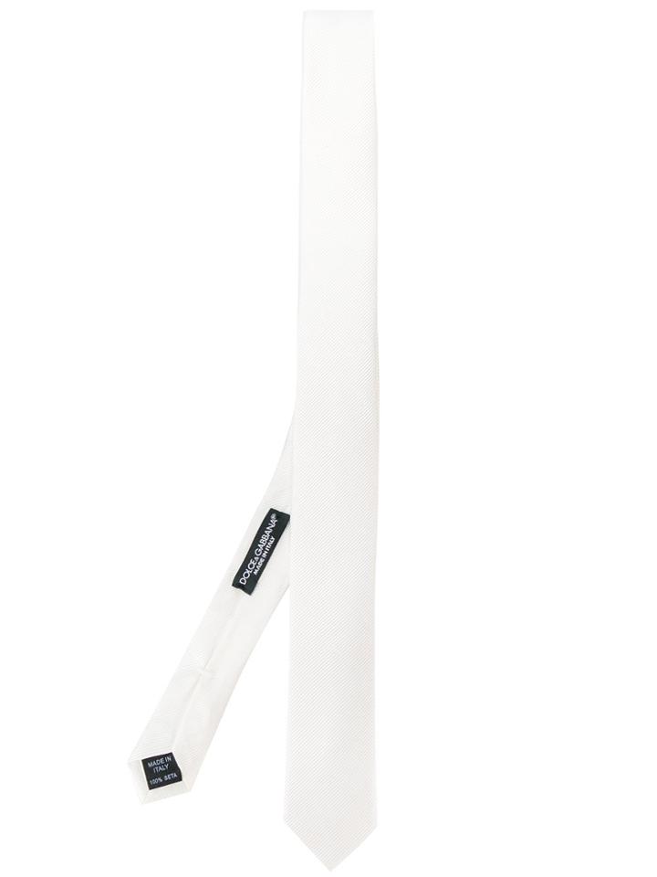 Dolce & Gabbana Slim Tie - White