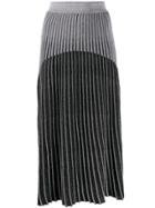 Balmain Ribbed Knitted Skirt - Black
