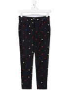 Stella Mccartney Kids Teen Embroidered Tapered Chinos - Blue