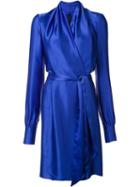 Gareth Pugh Silk Wrap Dress, Women's, Size: 40, Blue, Silk