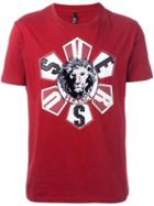 Versus Logo Print T-shirt, Men's, Size: Xxl, Red, Cotton/polyester/viscose