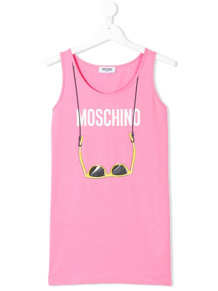 Moschino Kids Logo Tank Top - Pink & Purple