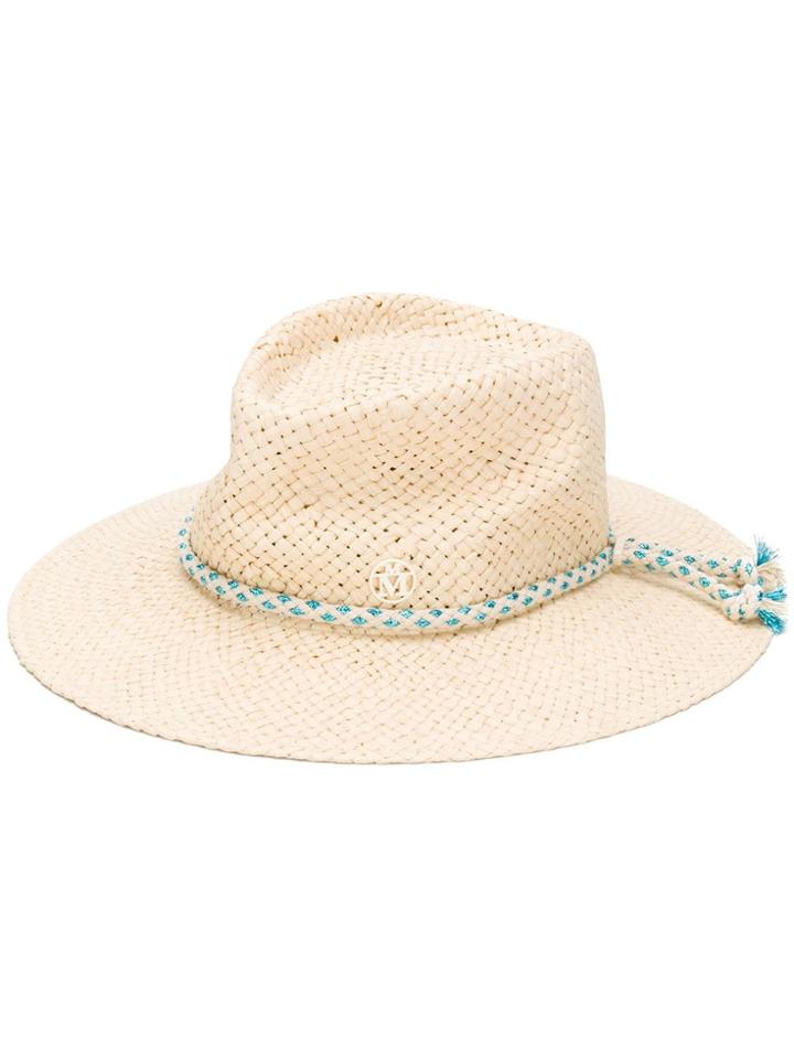 Maison Michel Rope Strap Woven Hat - Neutrals