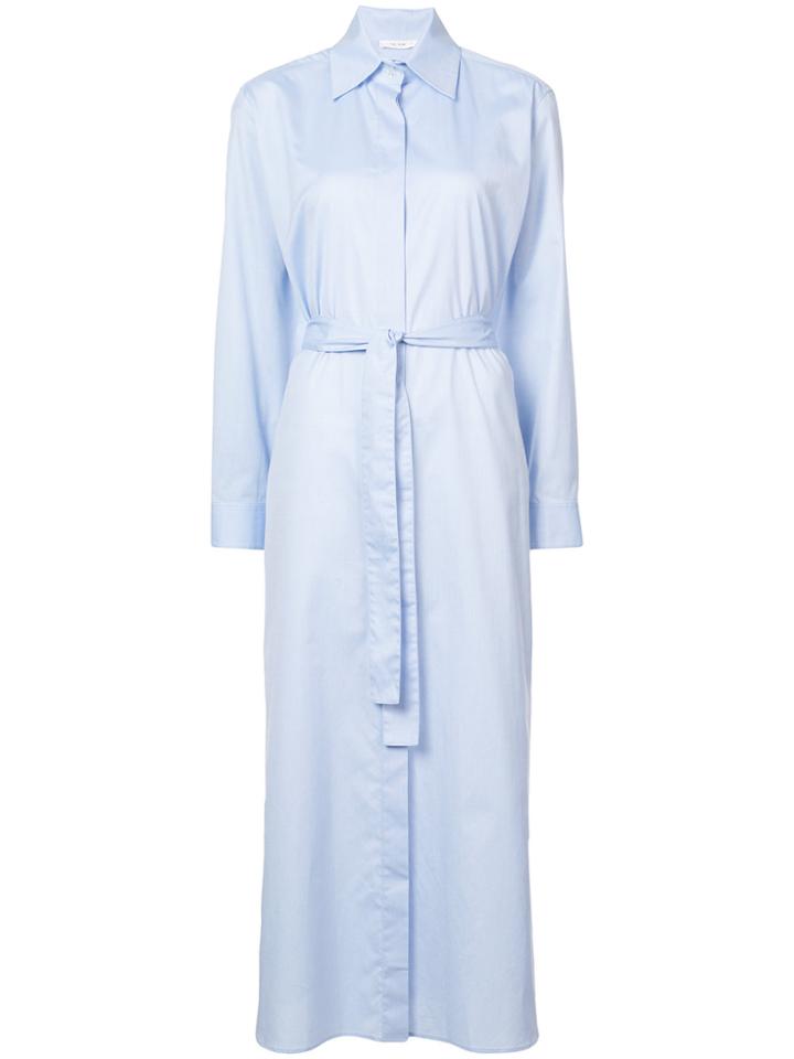 The Row Waist Tie Shirt Dress - Blue