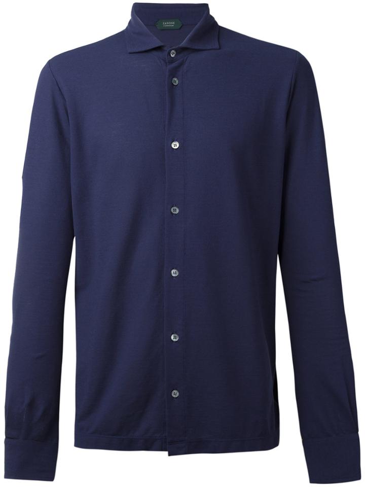 Zanone Knitted Shirt - Blue