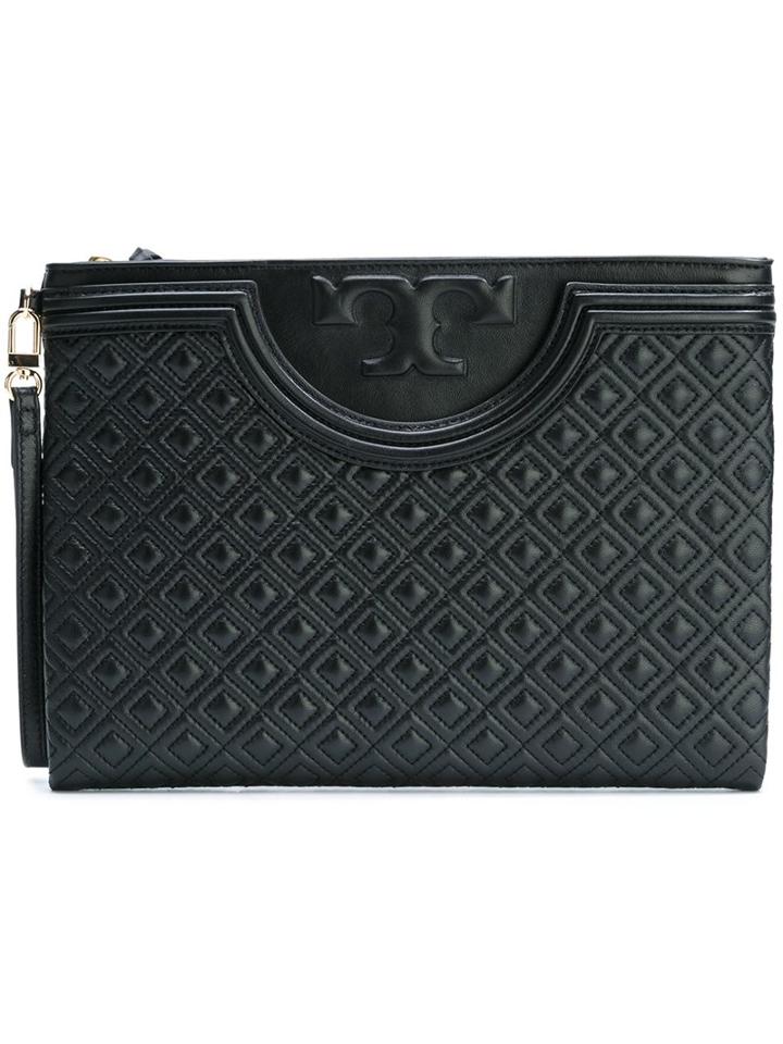 Tory Burch 'fleming' Clutch Bag, Women's, Black