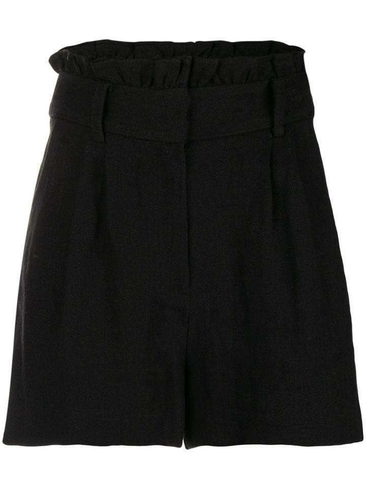 Frame Denim Paperbag Shorts - Black