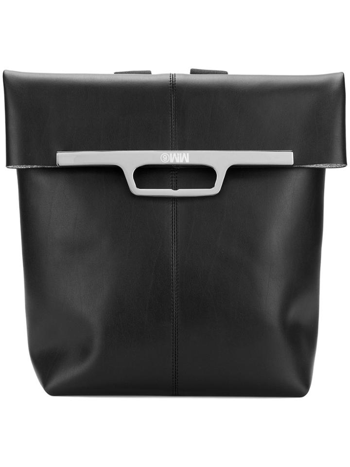 Mm6 Maison Margiela Foldover Top Backpack - Black