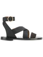 Chloé Crossover Ankle-strap Sandals - Black