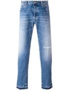 Dondup Trim Detail Jeans, Men's, Size: 30, Blue, Cotton