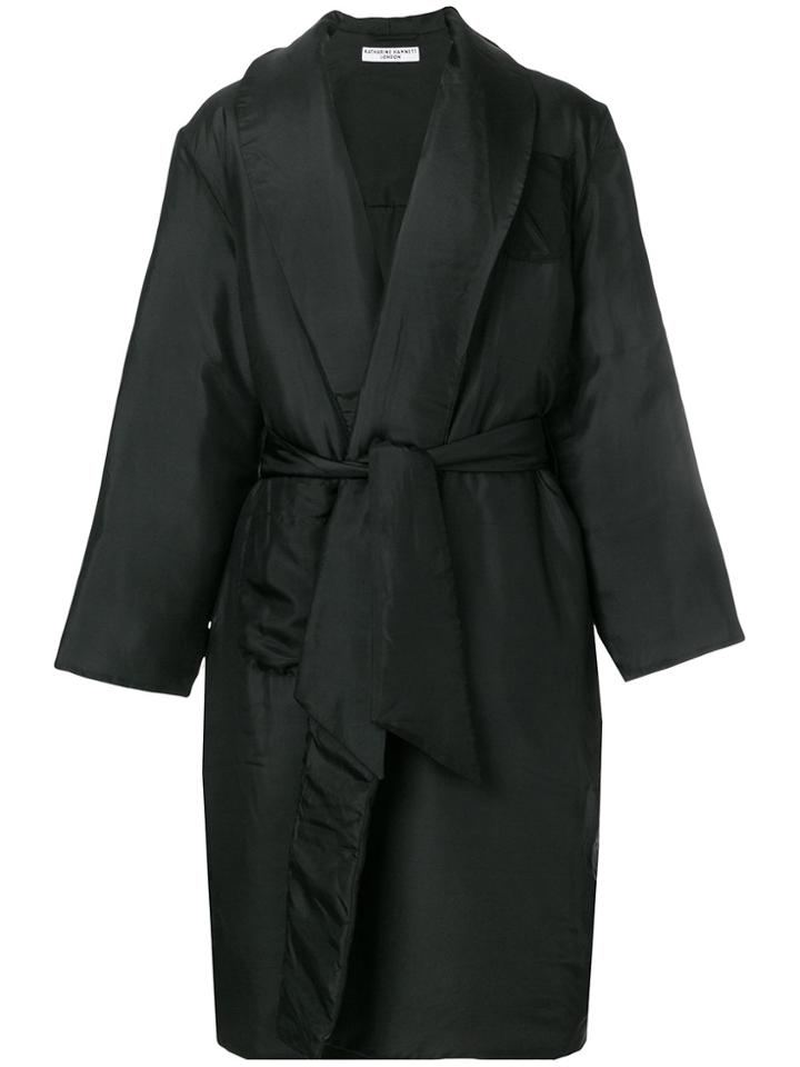 Katharine Hamnett Mid-length Flared Coat - Black