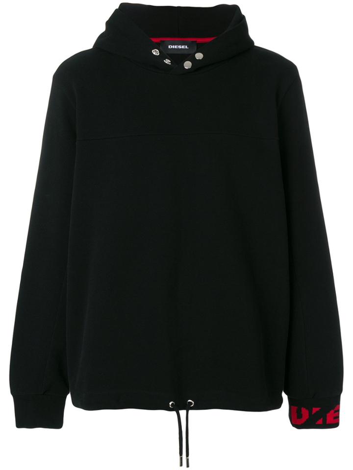 Diesel Branded Hoodie - Black