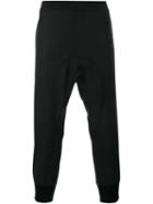 Neil Barrett Tapered Track Pants, Men's, Size: 48, Black, Cotton/polyester/spandex/elastane/virgin Wool