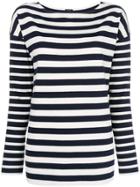 Joseph Striped Long Sleeve Top - White