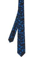 Burberry Slim Cut Floral Silk Jacquard Tie - Blue