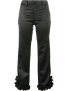 Jour/né Ruffled Hem Cropped Trousers - Black