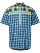 Kolor Shortsleeveled Checked Shirt - Blue