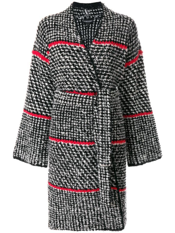 Emporio Armani Bouclé Cardi-coat - Black