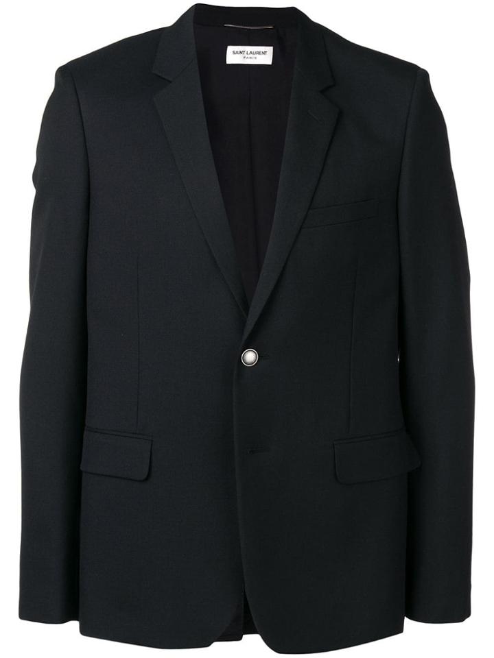 Saint Laurent Boxy Fit Blazer - Black