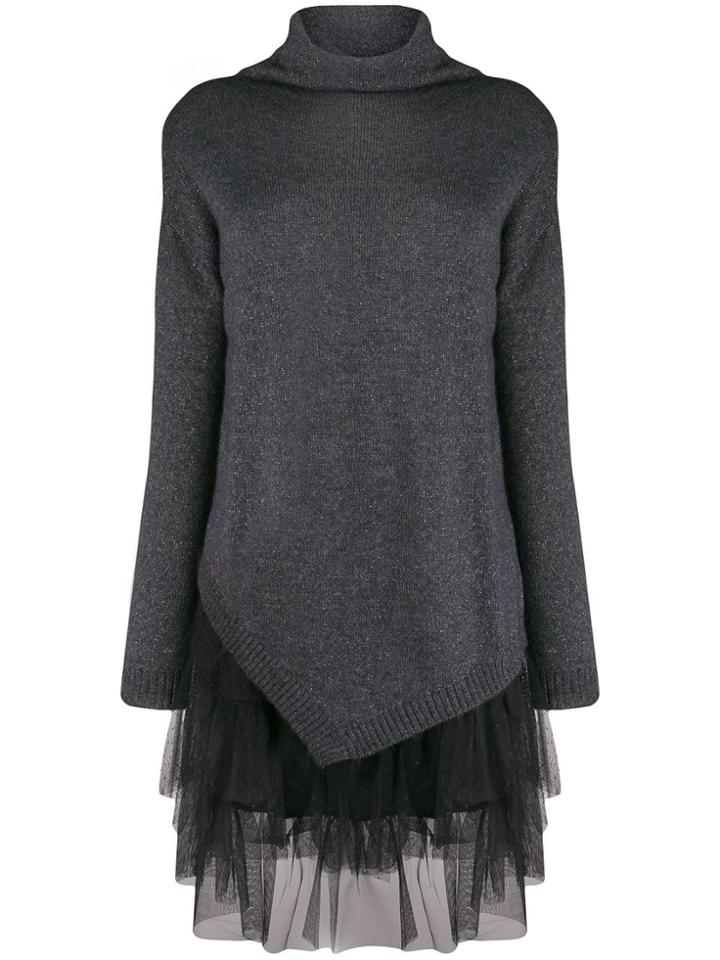 Liu Jo Tulle Underlayer Jumper - Black