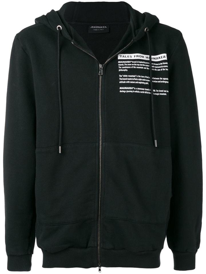Mauna Kea Zip Front Hoodie - Black