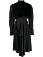 Almaz Tiered Midi Dress - Black