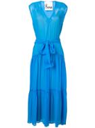 8pm Belted Maxi Dress - Blue