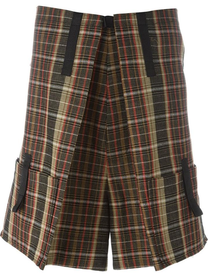 Raf Simons Plaid Velcro Shorts
