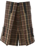Raf Simons Plaid Velcro Shorts