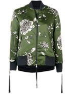 Moncler Floral Print Bomber Jacket - Green