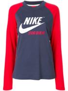 Nike Logo Print Jumper - Blue