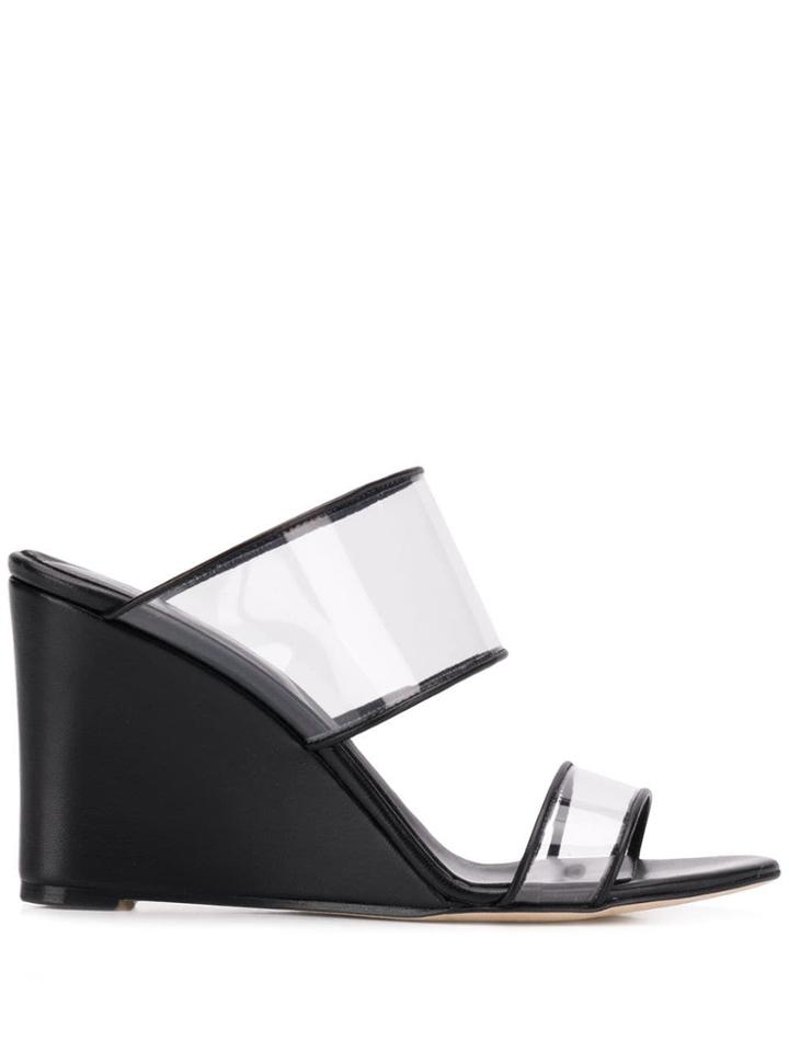 Paris Texas Clear Strap Sandals - Black