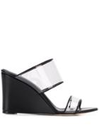 Paris Texas Clear Strap Sandals - Black
