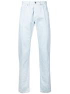 Incotex Chino Trousers, Men's, Size: 31, Blue, Cotton/linen/flax