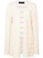 The Elder Statesman - Mr. Simple Long Cardigan - Women - Cashmere - M, White, Cashmere