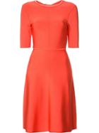 Victoria Victoria Beckham Flared Dress, Women's, Size: 12, Red, Viscose/nylon/spandex/elastane